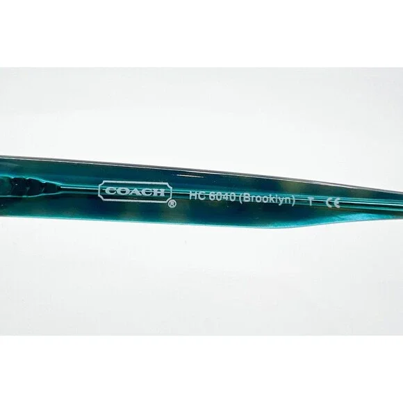Coach Eyeglasses Frames HC 6040 5116 Dark Tortoise Teal Blue Full Rim 52-16-135 - Picture 6 of 7